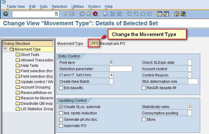 sap movement type configuration om9 sap movement type configuration om9