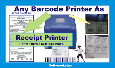 Any Barcode Printer as Thermal Printer for Receipt | Invoice | POS | Print Without Ribbon