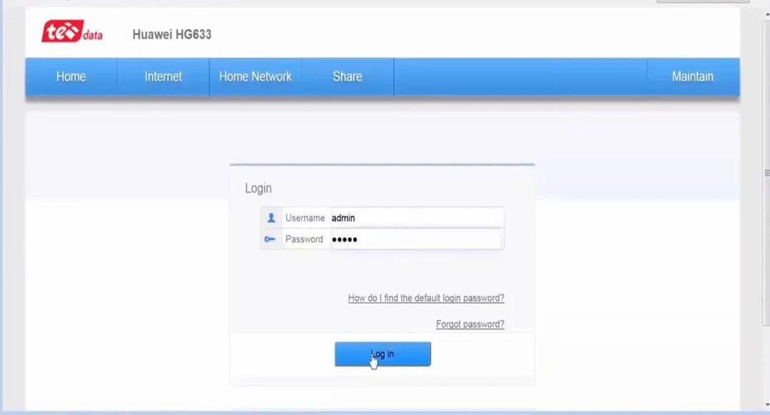 كيفية تغيير باسوورد الواى فاى راوترهواوى HG630 كيفية تغيير باسوورد الواى فاى راوترهواوى HG630