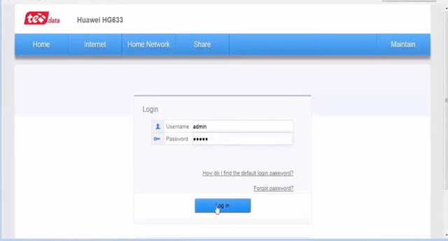 كيفية تغيير باسوورد الواى فاى راوترهواوى HG630 كيفية تغيير باسوورد الواى فاى راوترهواوى HG630