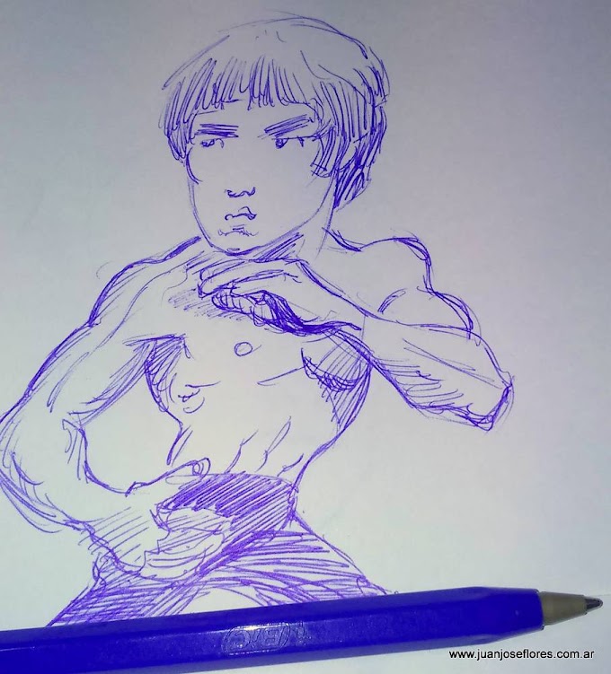 Caricatura de Bruce Lee en su cumpleaños