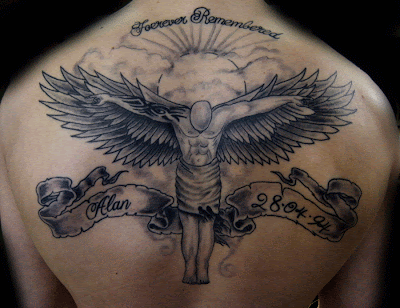 fallen angel tattoo design