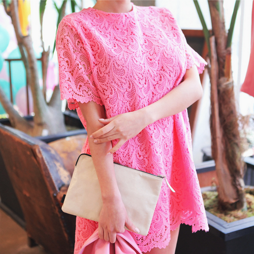 [Stylenanda] Peacock Laced Dress | KSTYLICK - Latest Korean Fashion | K ...