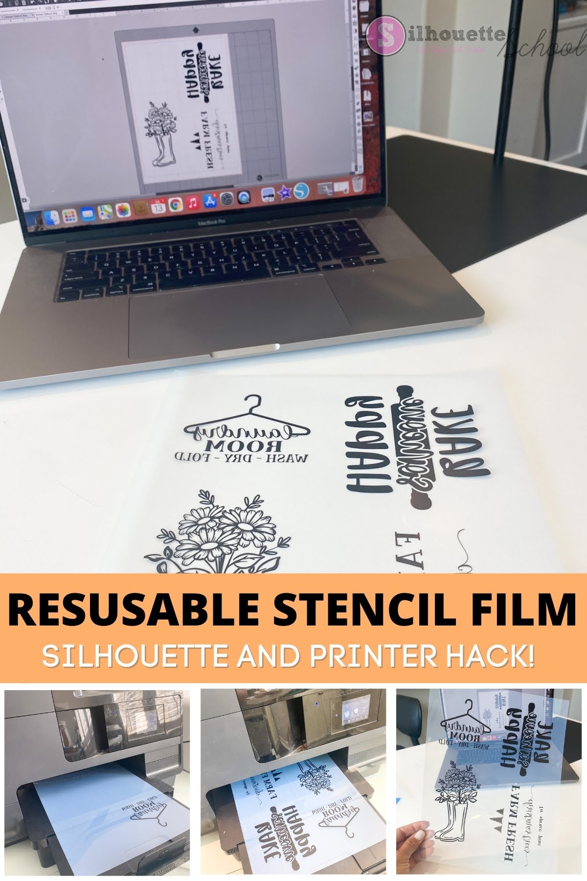 Reusable Stencil Sheets with Silhouette Studio and Ikonart (Multiple