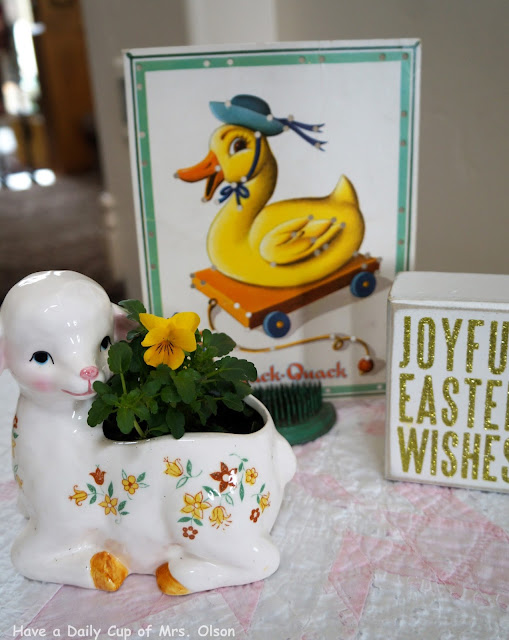 Have a Daily Cup of Mrs. Olson-Easter vignette