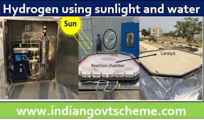 hydrogen using sunlight and water
