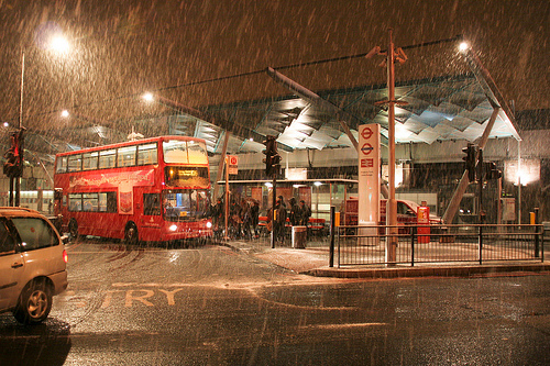 Snow at Finsbury Park