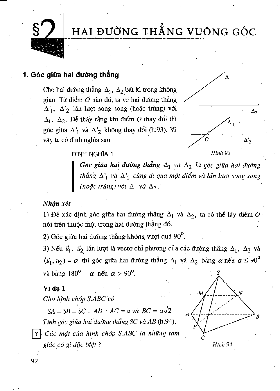 ÔN TẬP HÌNH HỌC KHÔNG GIAN LỚP 11 HỌC KỲ II  Toán học phổ thông  SGK