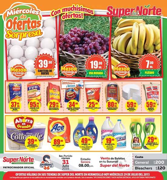 Super del Norte Miercoles de ofertas sorpresa Super del Norte Miercoles de ofertas sorpresa