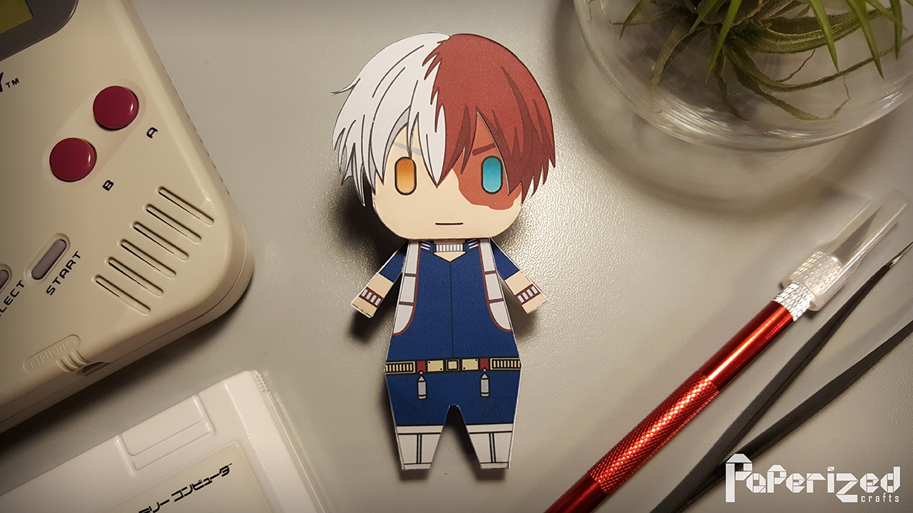 My Hero Academia Shoto Todoroki Papercraft Paperized Crafts