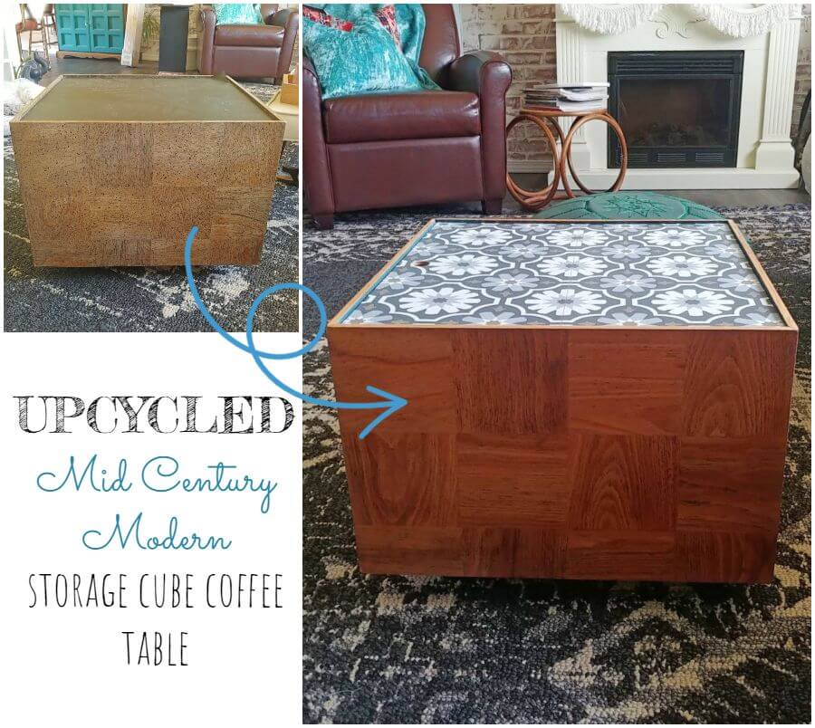 Upcycled Mid-Century Modern Coffee Table - Little Vintage Cottage
