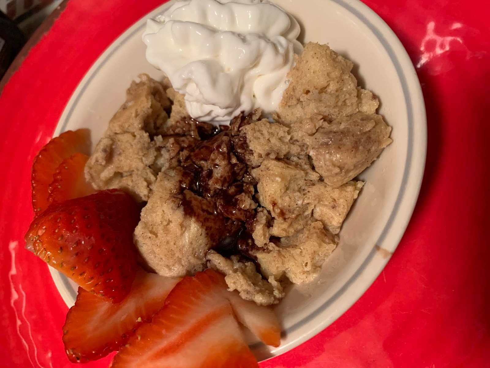 Dish with Dee Bread Pudding in a Mug