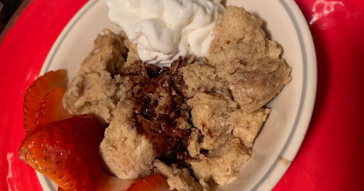 Dish with Dee Bread Pudding in a Mug