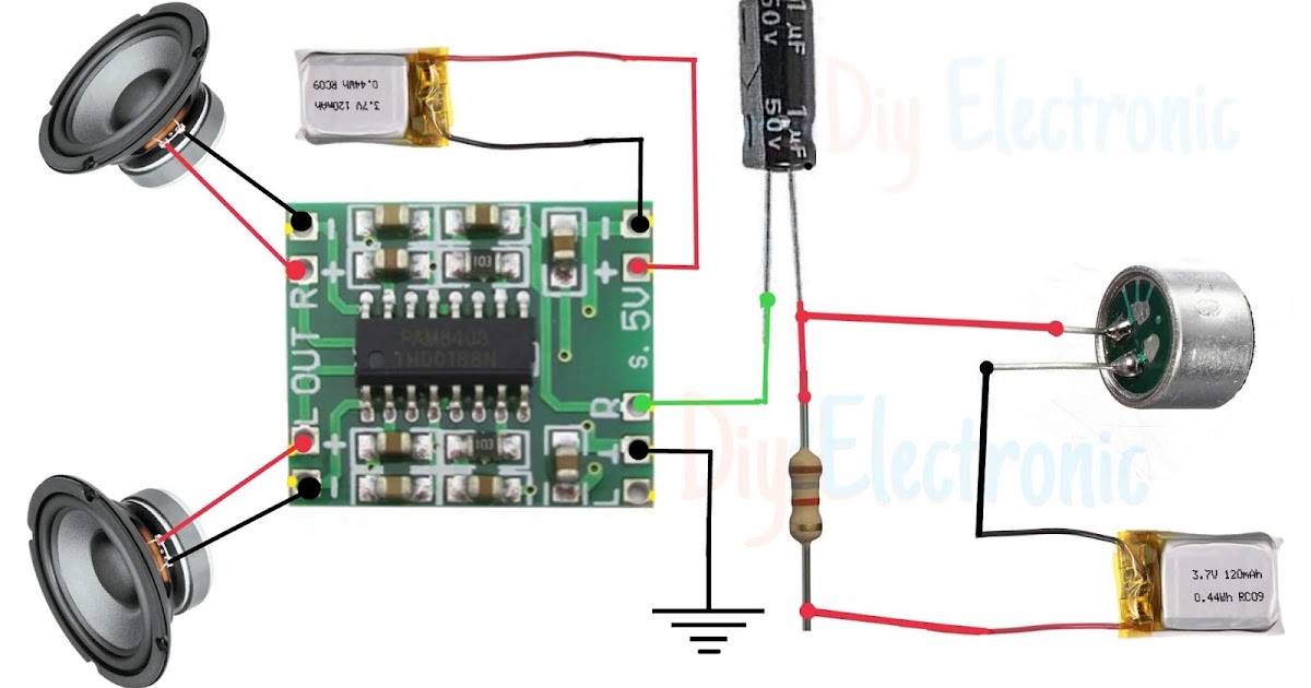 How to connect mic in any amplifier board - DiyElectronic