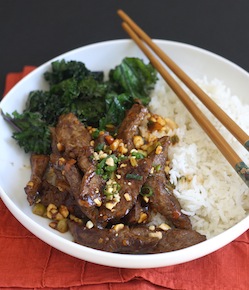 szechuan beef stir fry with chili bean sauce