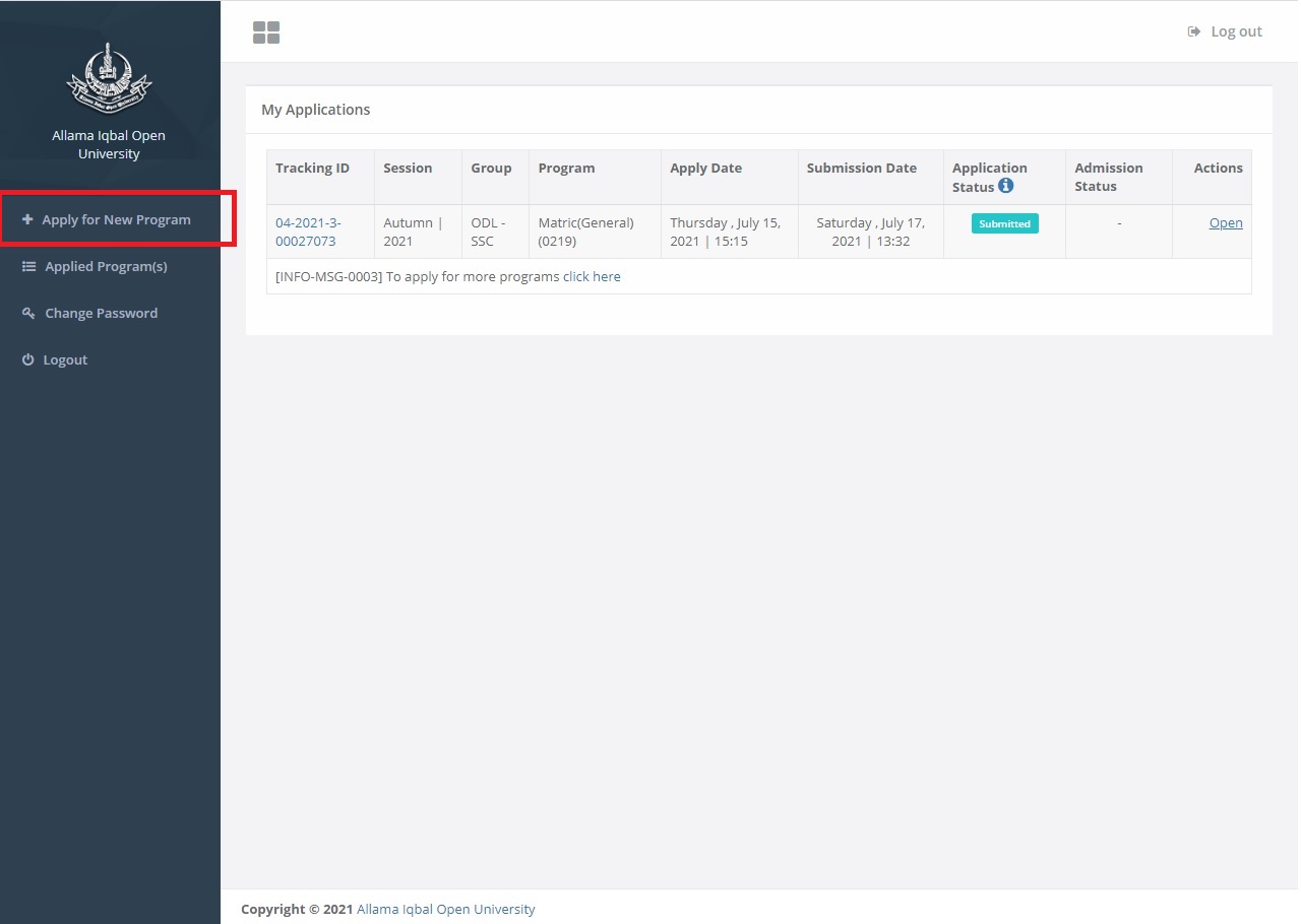 AIOU Admission 2021 Master Programmes AIOU BS Admission 2021 AIOU