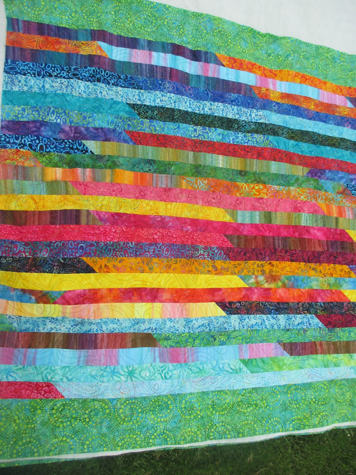 Down To Sew Batik jelly roll quilt