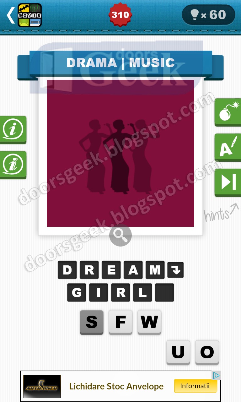 Movie Quiz Level 310 (bubble quiz games) Doors Geek