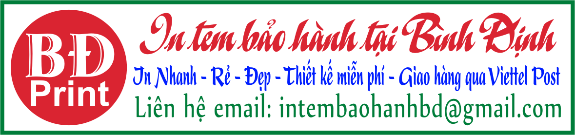 In tem bảo hành tại Bình Định