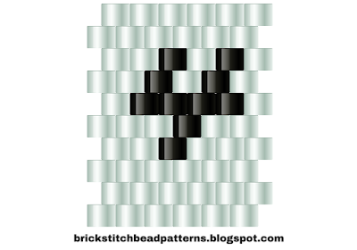 Free brick stitch beaded alphabet pattern number 4 download.