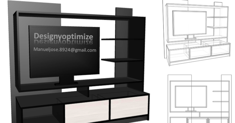 Diseño De Muebles Madera: Construir Mueble Principal Para TV LED, LCD
