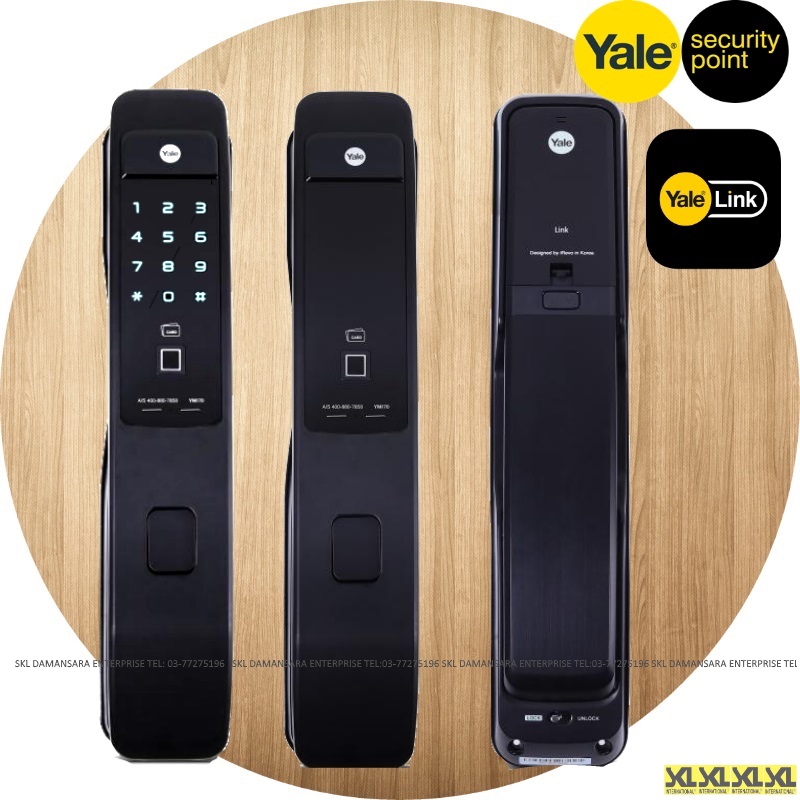 SKL DIY Uptown Yale YMI70 Black 5in1 Push Pull Smart Lock Access
