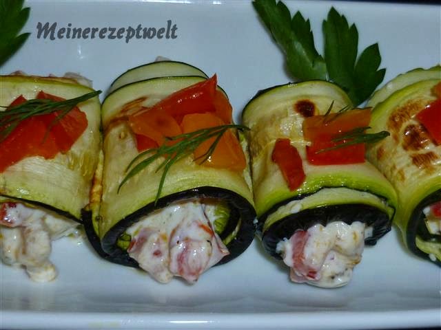 Meine Rezeptwelt: Zucchini Röllchen mit Frischkäse- Labne peyniri ...
