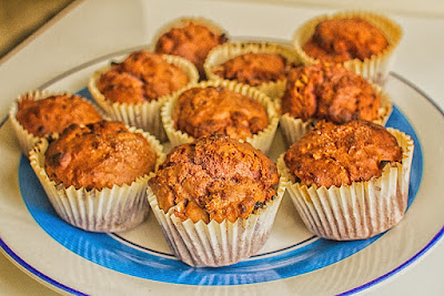 INTERNATIONAL:  Bread of the Week 77:  Hazelnut Banana Sour Cream Muffins