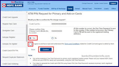 Confirm the ATM Pin