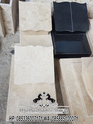 Nisan Marmer Kotak dan Nisan Buku, Batu Nisan Marmer Hitam, Model Batu Nisan Kuburan Islam