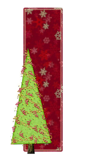Abecedario Rojo con Árbol de Navidad. Red Abc with Christmas Tree.