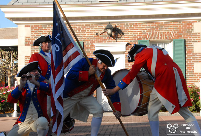 Spirit of America Fife and Drum Corps Epcot American Adventure