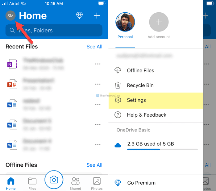 Jak wyłączyć powiadomienia OneDrive W tym dniu na iOS