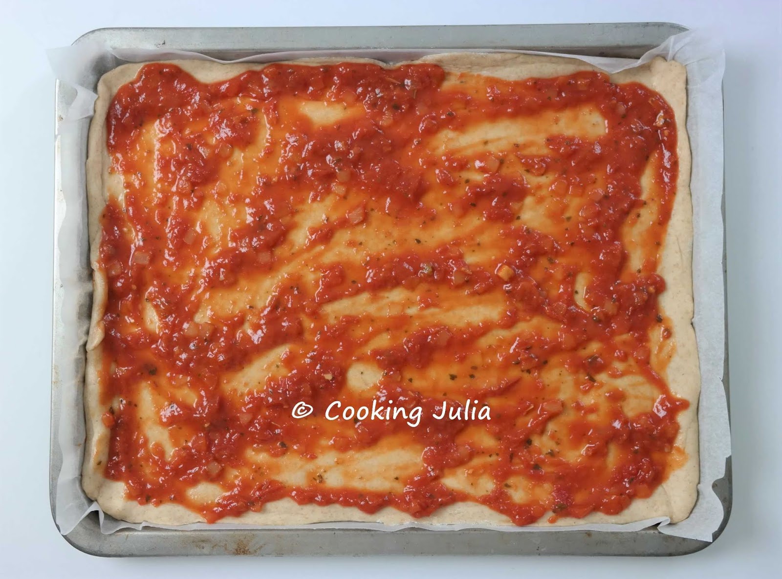 Cooking Julia Pizza Au Chorizo Et Courgette