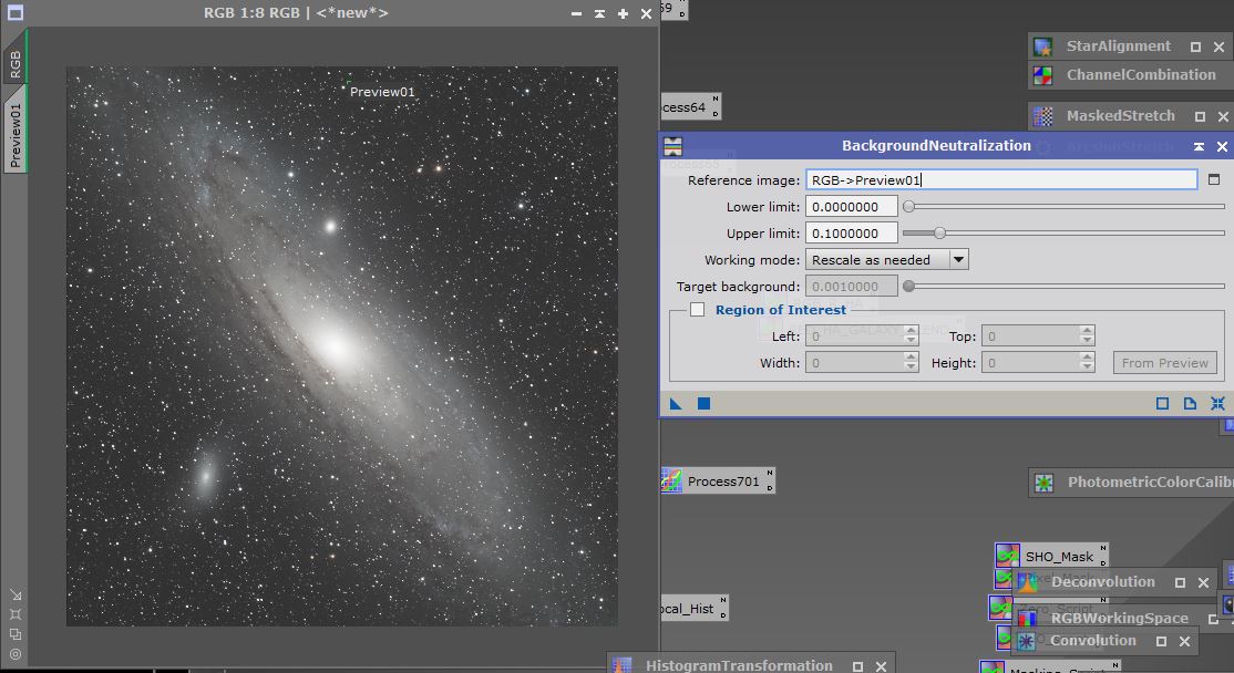 Using NBRGB Combination Script to add Ha to RGB/LRGB image in