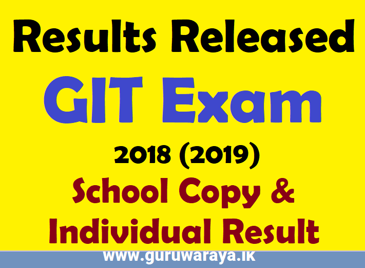 Results Released : GIT Exam 2018 (2019)