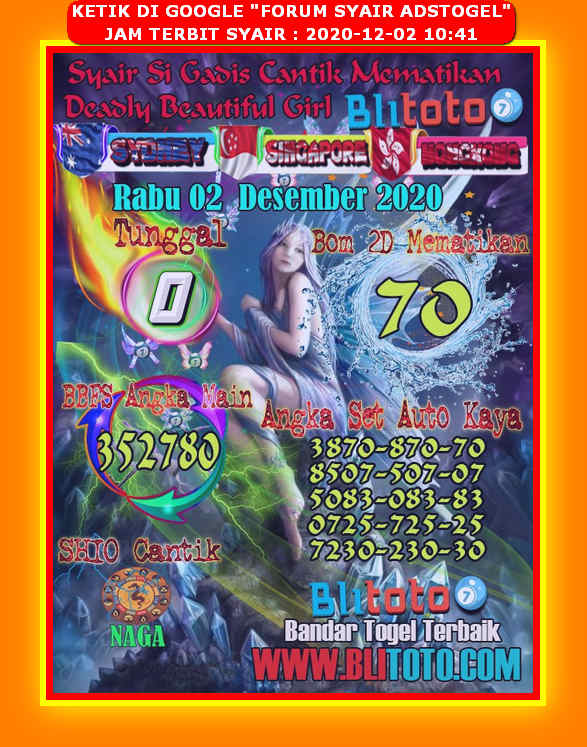 Syair Sydney Rabu 2 Desember 2020 Royal Syair