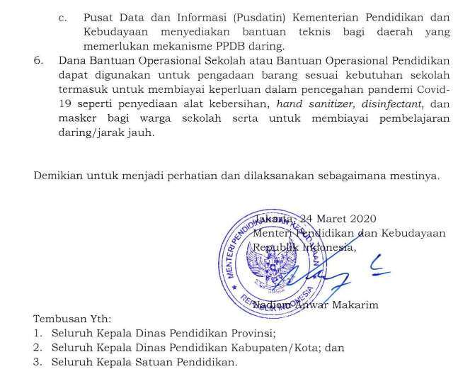 Surat Edaran Mendikbud Nomor 4 Tahun 2020 Tentang Pelaksanaan Kebijakan Pendidikan Dalam Masa Darurat Penyebaran Coronavirus Disease Covid 19 Pendidikan Kewarganegaraan Pendidikan Kewarganegaraan