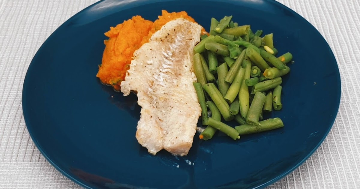 Wessels low carb Welt: Rotbarschfilet auf Möhrenpüree mit Bohnen