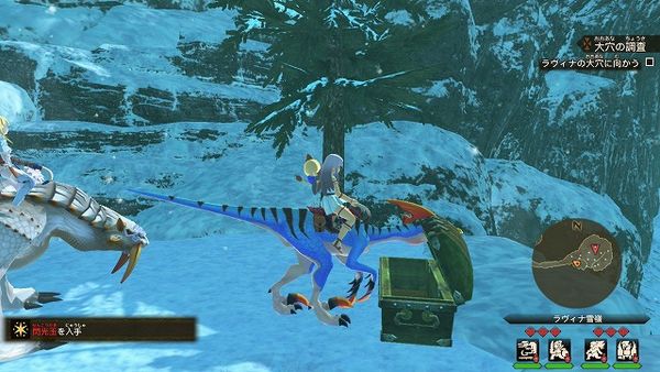 魔物獵人 物語 2 破滅之翼 (MONSTER HUNTER STORIES 2) 納維雪嶺的怪物和寶箱