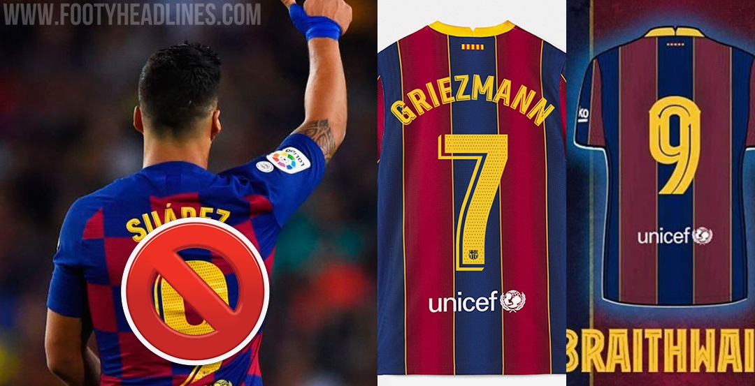 barcelona jersey numbers