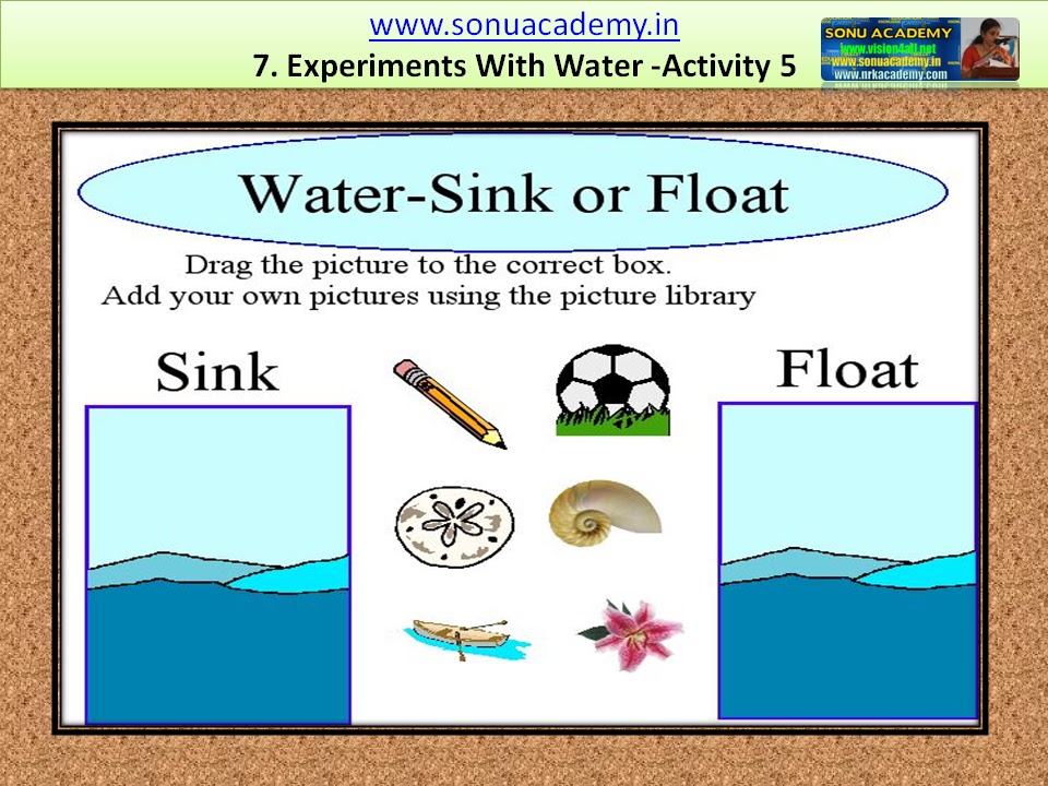 sonu-academy-experiments-with-water-evs-class-v-chapter-7-activities