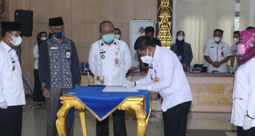 Terapkan Sistem Pelayanan Digital , Pemkab Lampura Teken Kesepakatan Bersama Ombudsman
