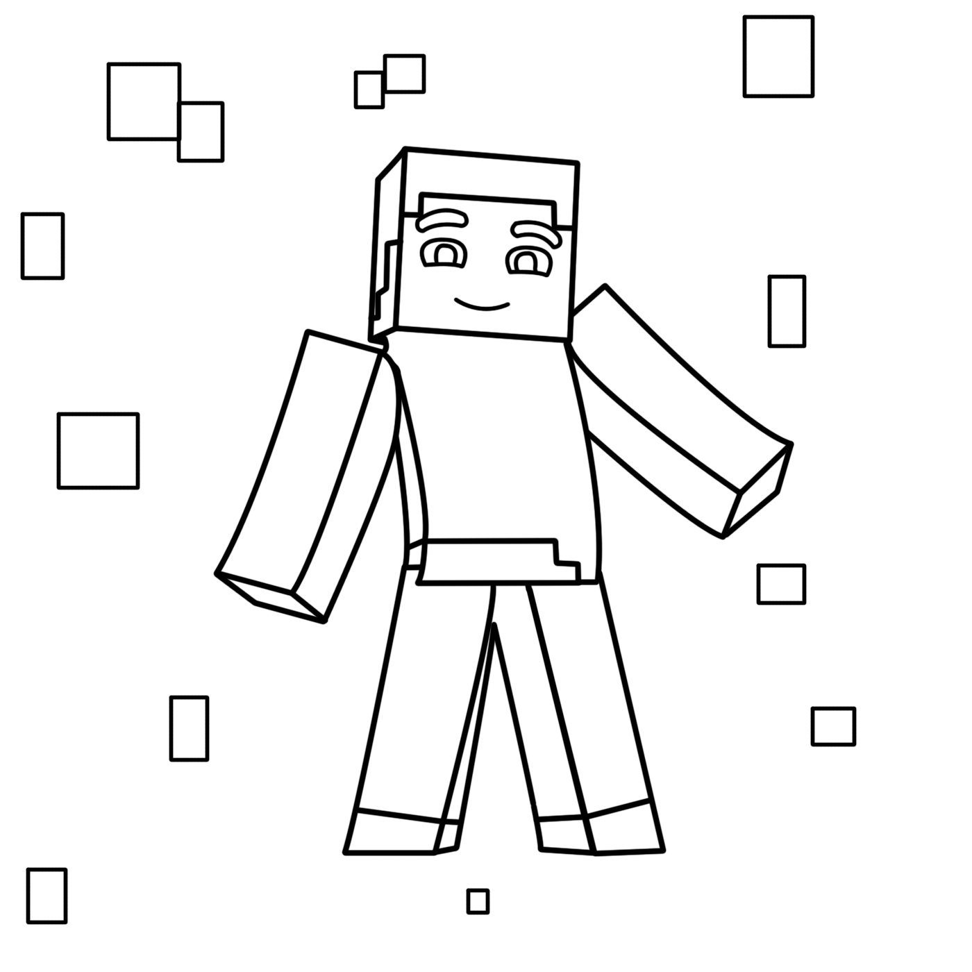 Minecraft Drawing Minecraft Coloring Pages Game Characters