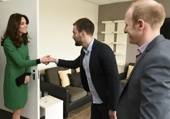 Kate Middleton and Prince William arrives to speak to former patients as they their visit to St Thomas' Hospital