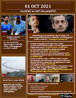 Daily Malayalam Current Affairs 01 Oct 2021