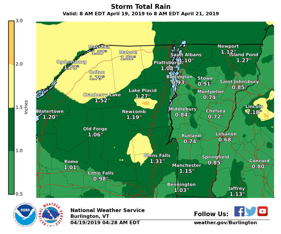 Matt's Weather Rapport Flood Forecast Update Northern Vermont