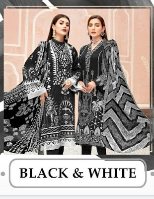 Mishri Black and White Muharram Suits wholesaler