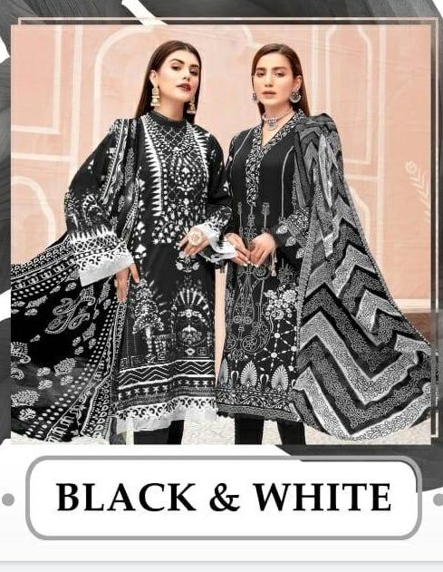 Mishri Black and White Pakistani Dress | Muharram Special