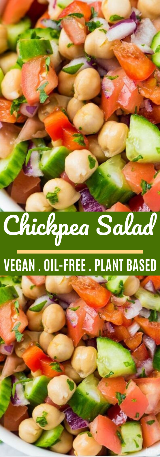 Chickpea Salad Recipe – Vegan and Oil Free #vegan #glutenfree #plantbased #salad #healthy